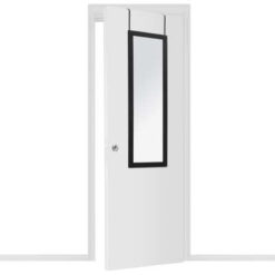 MIROIR PORTE NOIR 110x36