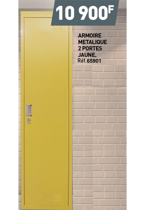 ARMOIRE DE RANGEMENT, 2 CASIERS-JAUNE