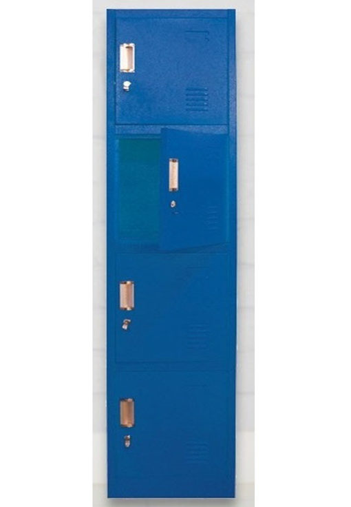 ARMOIRE DE RANGEMENT  4 CASIERS BLEU