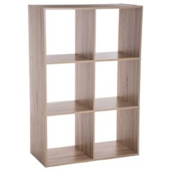 ETAGERE BOIS 6 CASES MIX NAT