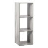 ETAGERE BOIS 3 CASES MIX GRIS