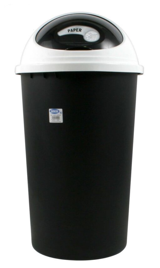 POUBELE 50 L COUVERCLE BLANC