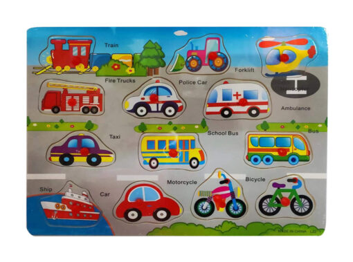PUZZLE BOIS LES VEHICULES