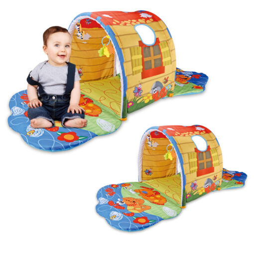 TAPIS TUNNEL AVEC JEUX D'EVEIL
