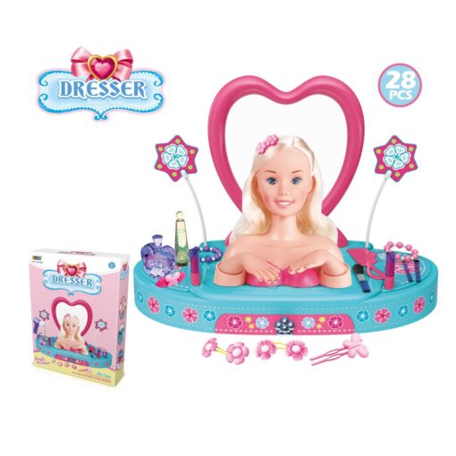 TETE A COIFFER AVEC 28 ACCESSOIRES