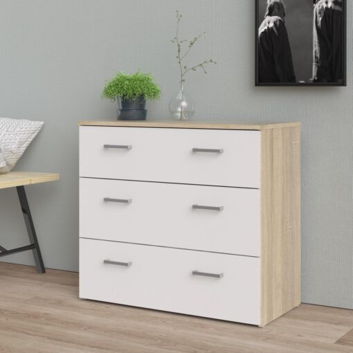 COMMODE 3 TIR BLANC