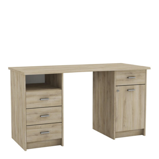 BUREAU 1 PORTE 4 TIROIRS 1 NICHE