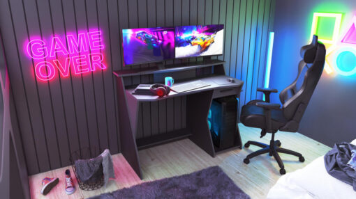 BUREAU GAMER 1 TIROIR  + SURMEUBLE