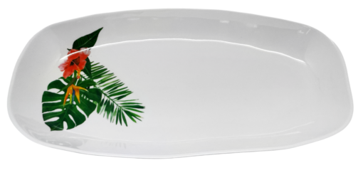 PLAT OVALE 33 CMS HIBISCUS