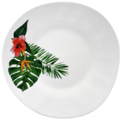 ASSIETTE PLATE 28 CMS HIBISCUS