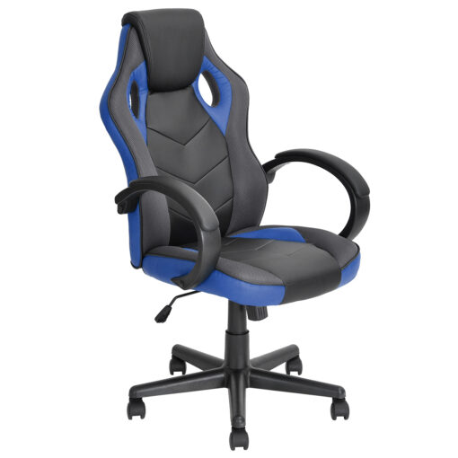 FAUTEUIL DE BUREAU NOIR ET BLEU