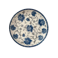 ASSIETTE PORCELAINE PIVONE BLEU - 4 tailles