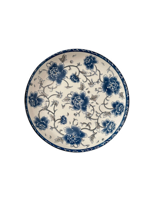 ASSIETTE PORCELAINE PIVONE BLEU - 4 tailles