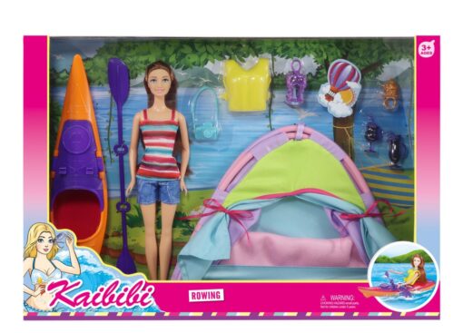 poup?e camping avec kayak