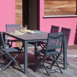 THEMA CHAISE PLIANTE ALU/TPEP - cinq coloris