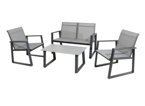 ALICE SET 4PCS ALU/TPEP - GRAPHITE/PERLE