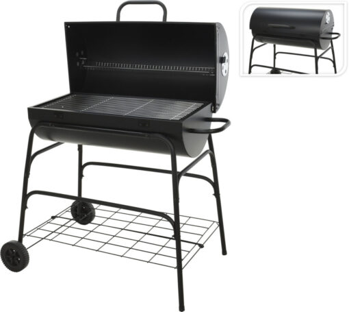 BARBECUE DEMI BARIL SUR ROUES