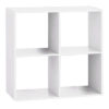 ETAGERE 4 CASES BLANC MIX
