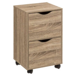 CAISSON 2 TIR ROULETTES NAT