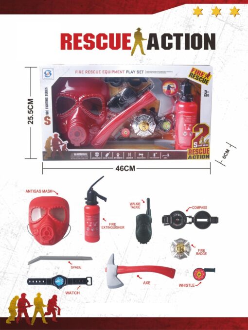 set pompier avec accessoires