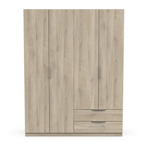 ARMOIRE 4PORTES 2 TIROIRS