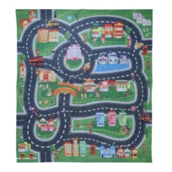 TAPIS JEU VOITURES 79X70CM 3AS