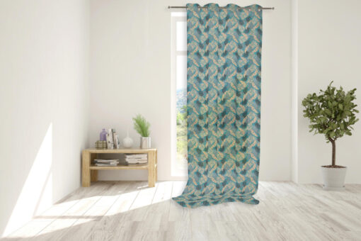VOILE IMPRIME A OEILLETS - LANZA 140X250cm - 2 coloris