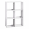 ETAGERE 6 CASES BLANC MIX