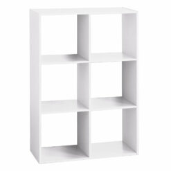 ETAGERE 6 CASES BLANC MIX