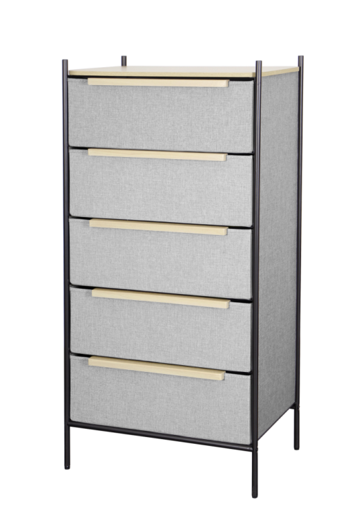 MEUBLE 5 TIROIRS TISSU