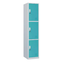 VESTIAIRE 3 PORTES BLEU