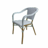 FAUTEUIL CANNE  BLEU SIMPLE CA
