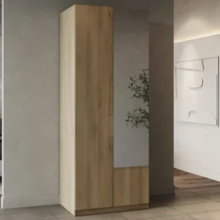 ARMOIRE 2 PORTES + MIROIR