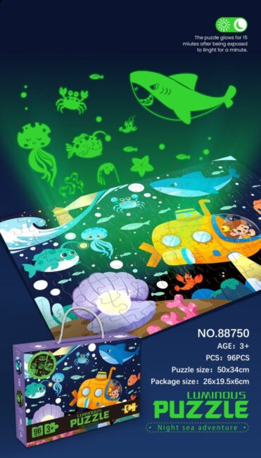 PUZZLE LUMINEUX ANIMAUX MARINS