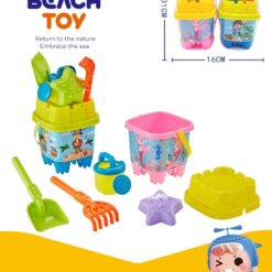 JOUETS PLAGE SEAU GARNI 6PCS