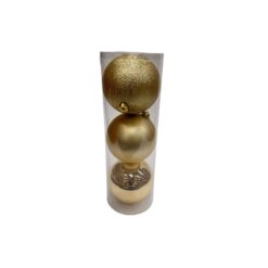 BOULES NOEL 15CM  X3 OR