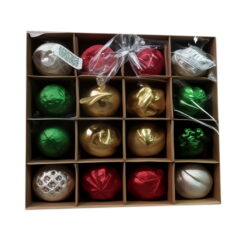 BOULES DE NOEL ASSORTIES 16PCS