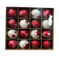 BOULES DE NOEL ROUGES / BLQNCH