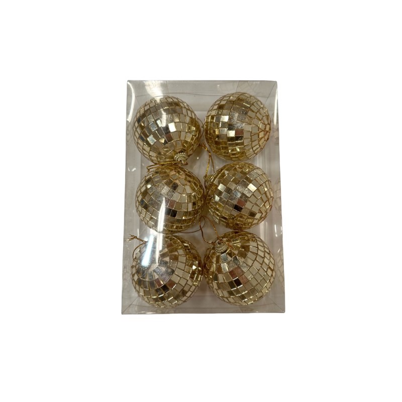 BOULES NOEL OR 6PCS