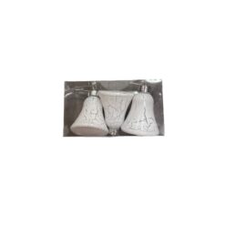 CLOCHE DE NOEL BLANCHES 3PCS