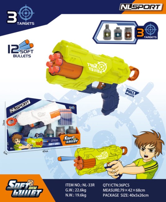 PISTOLET 6 BALLES SOUPLES