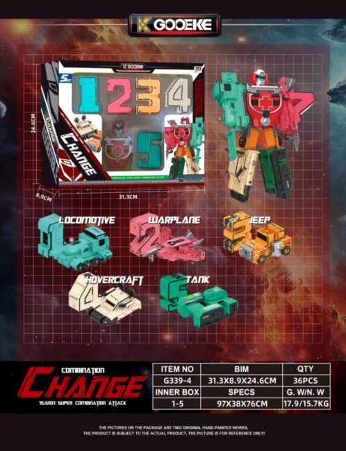 ROBOT TRANSFORMABLE CHIFFRES 6