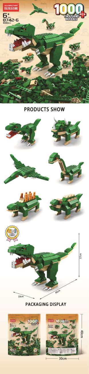 1000pcs dino