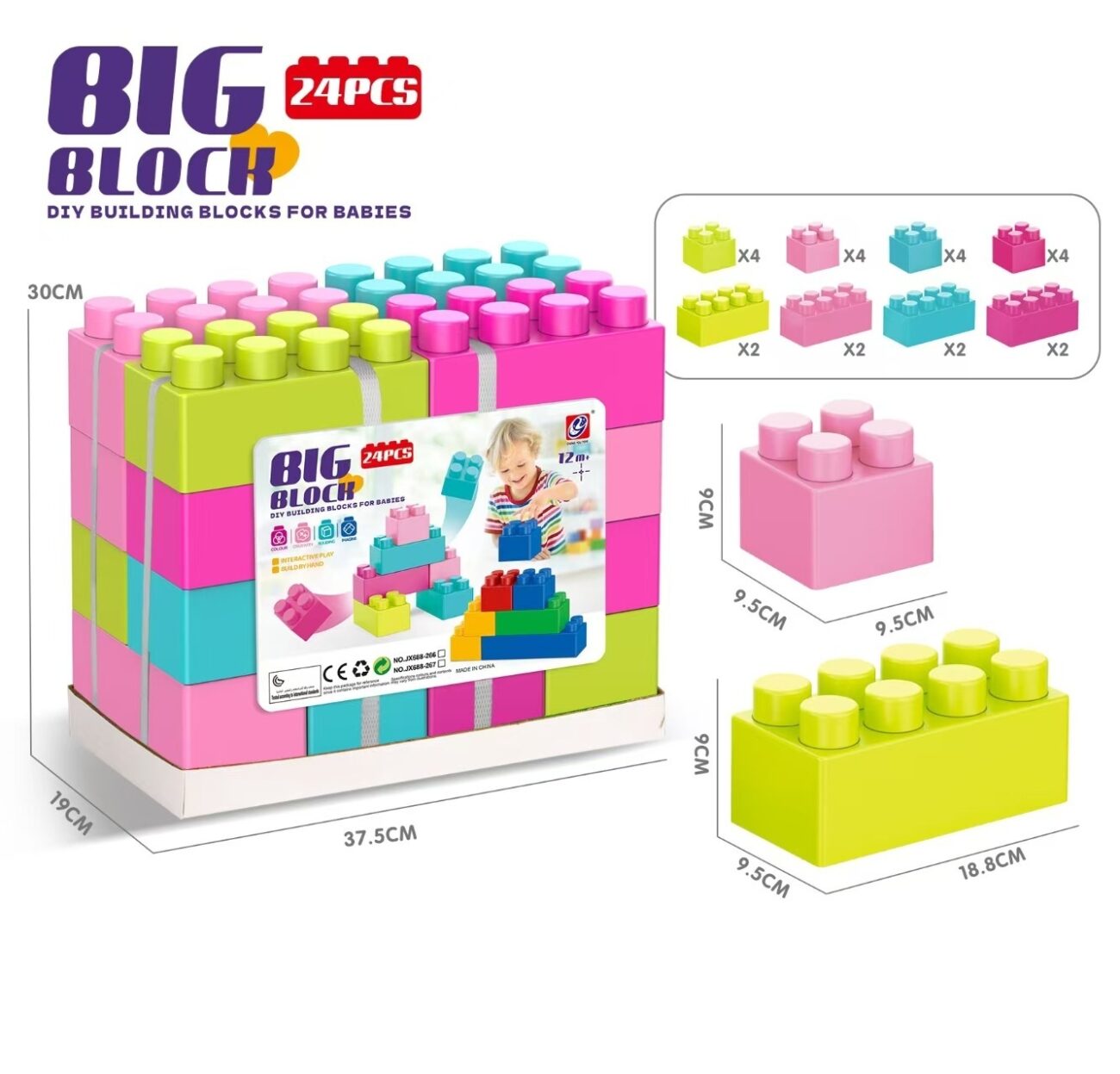 24 blocs couleurs