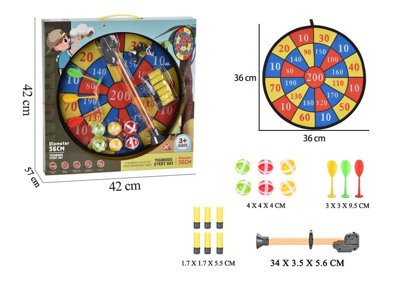 cible 36cm avec accessoires