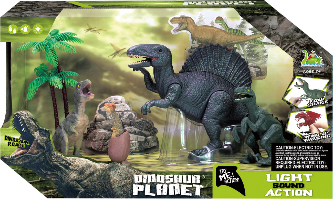 dino sons et lumieres avec accessoires