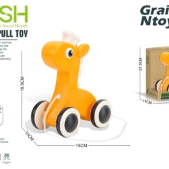 ma petite girafe bois roulante