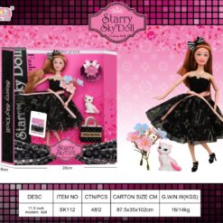 POUPEE ROBE NOIRE DE SOIREE