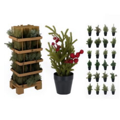 MINI NOELTREE 23CM 4ASS FINISH