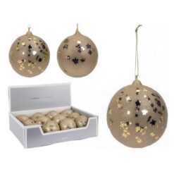 BOULE NOEL 80MM PAILLET? DORE